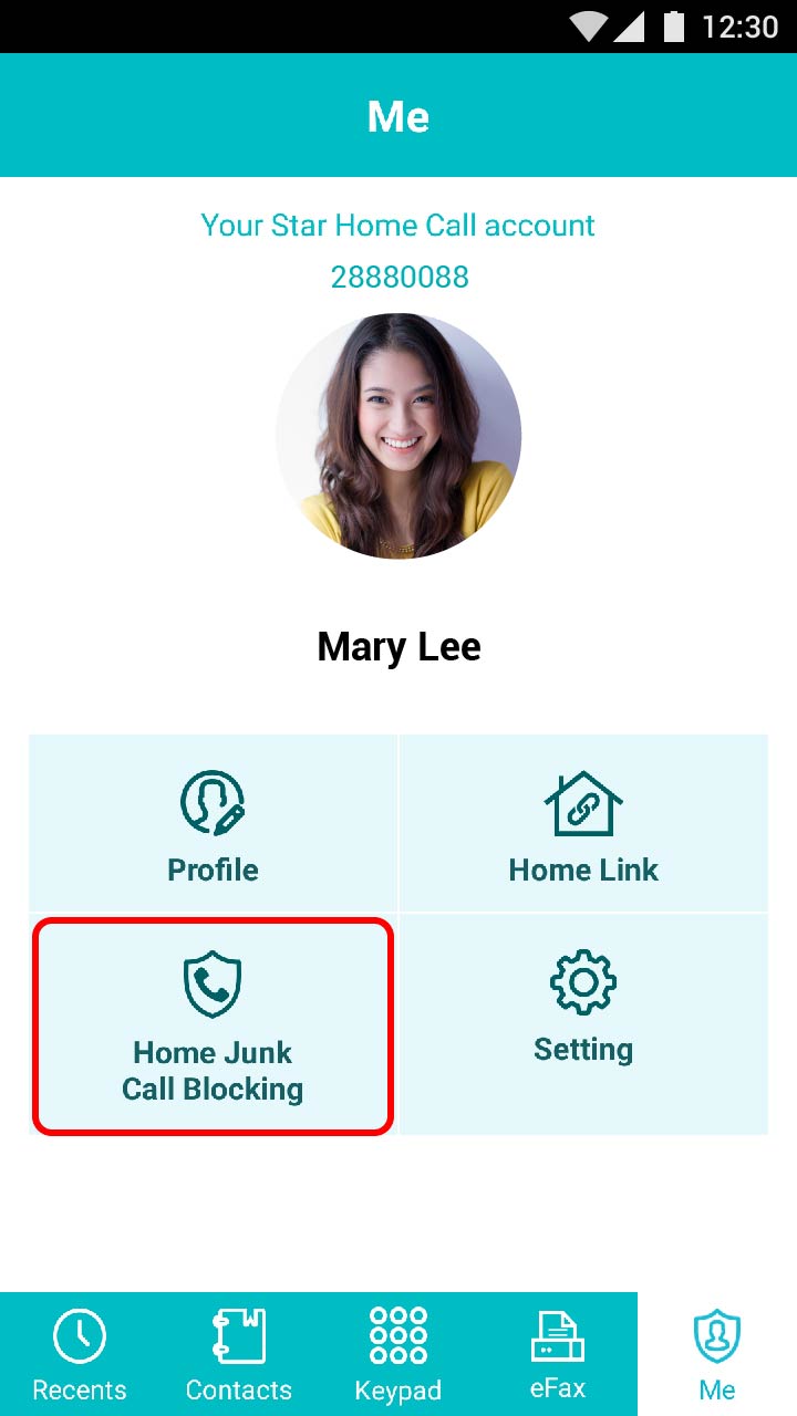 Tap “Home Junk Call Blocking”